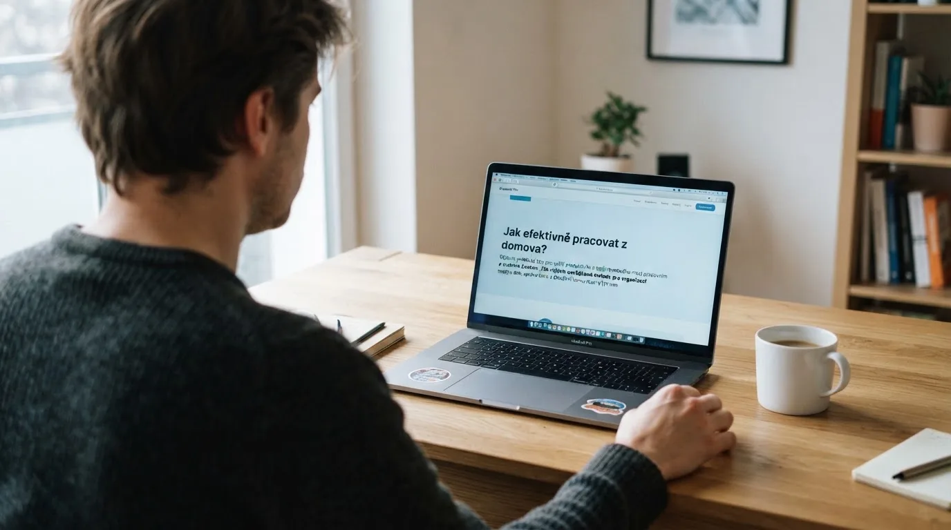 Člověk u notebooku čte informační stránku o online hazardu v Česku — nejlepší krypto kasina cz